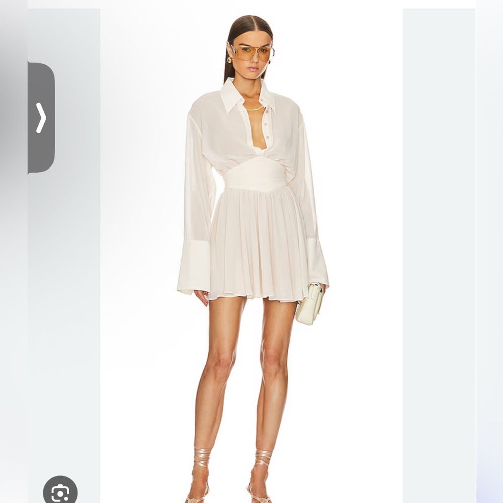 Helsa studios sheer mini shirt dress